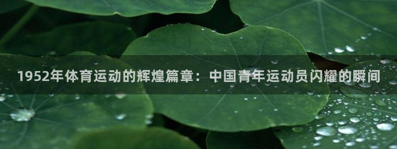 vsport体育在线官网：1952年体育运动的辉煌篇章：中国青年运动员闪耀的瞬间