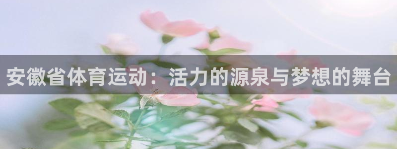 vsport体育在线官网：安徽省体育运动：活力的源泉与梦想的舞台
